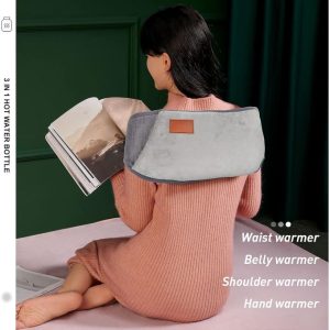 Three-Piece Water-Injected Heating Belt Thermal Hand Warmer - Grey