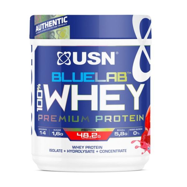 USN Blue Lab 100% Whey Protein - 454g (1 Lbs) - Strawberry