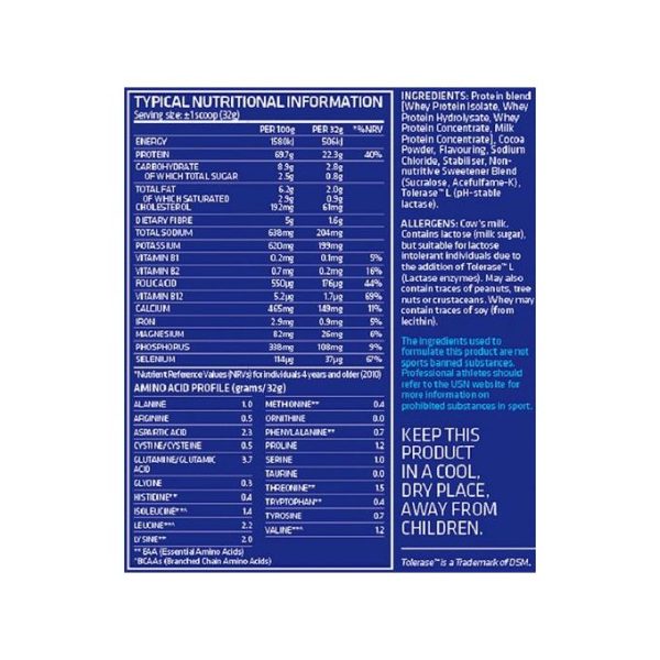 USN Blue Lab 100% Whey Protein 454g (1 Lbs) - Vanilla