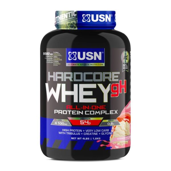 USN HardCore Whey - 1.8kg (4 Lbs)- Strawberry Smoothie