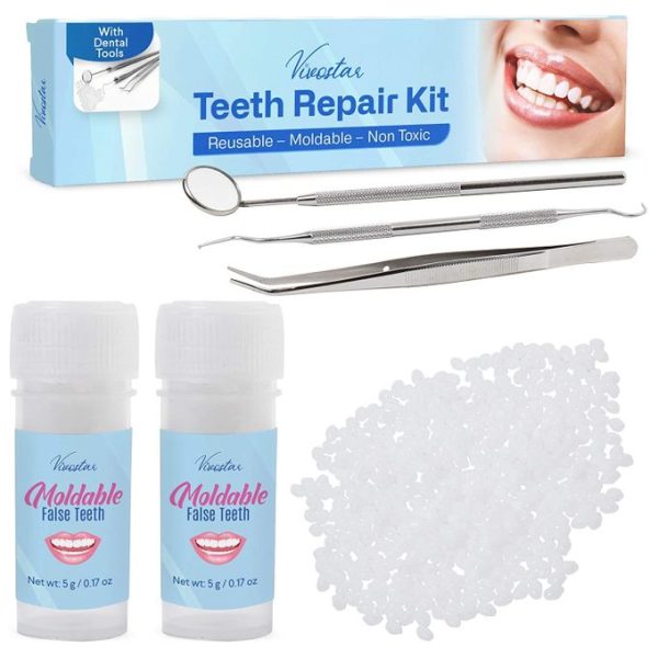 Vivostar Teeth Repair Kit, Moldable False Teeth, With Dental Tools