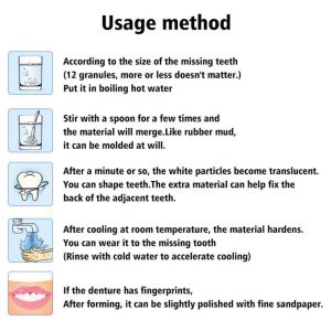 Vivostar Teeth Repair Kit, Moldable False Teeth, With Dental Tools