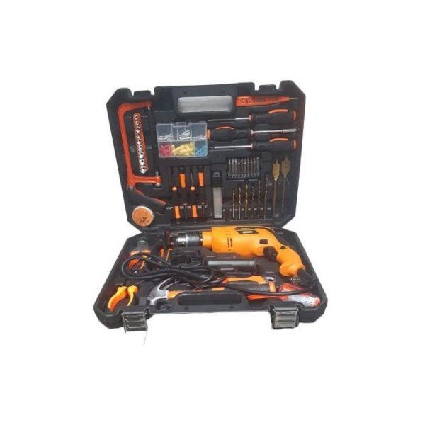 Wave 117 Piece Tool Set-General Household Hand Tool Kit set ,DIY Repair Tool Set, with 750 Watts drill and Toolbox Storage Case