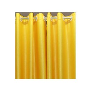 2peaces of mustard yellow curtain(1.5m each) and 2m white sheer