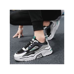 ALagzi 2024 Mens Casual Sci-Fi Warrior Shoes Running Sneakers - Black/Green