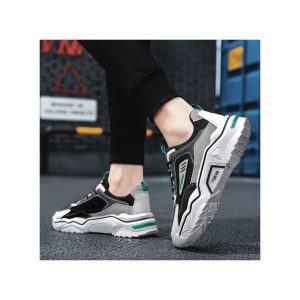 ALagzi 2024 Mens Casual Sci-Fi Warrior Shoes Running Sneakers - Black/Green