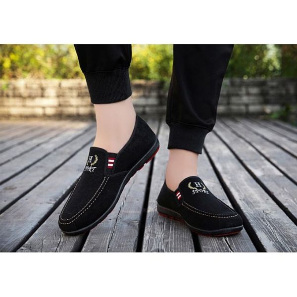 Fashion 【 Black 】 Men's Shoes Mens Sneakers Canvas Trendy Casual Sports Breathable Loafers