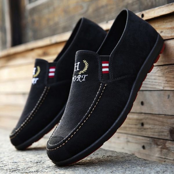 Fashion 【 Black 】 Men's Shoes Mens Sneakers Canvas Trendy Casual Sports Breathable Loafers