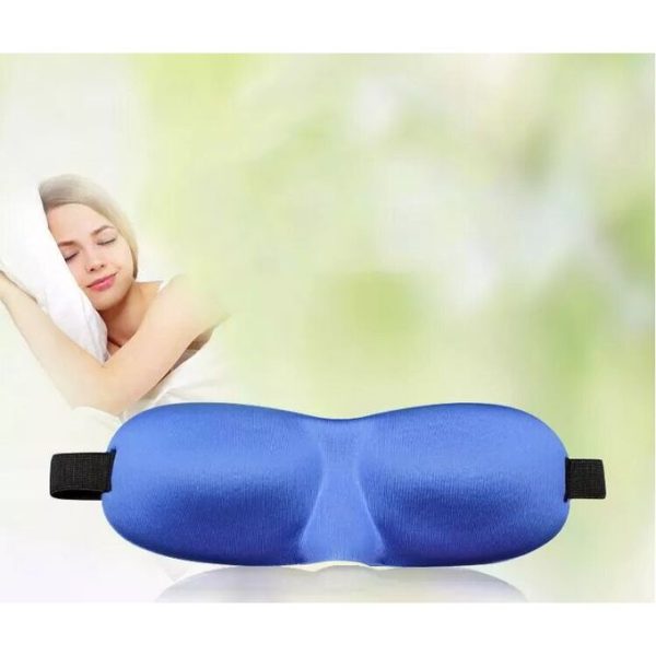 Fashion Blue Sleep Mask 3D Contoured Natural Sleeping Eye Mask Eyeshade Cover Shade Eye Patch Women Men Soft Portable Blindfold Travel Eyepatch