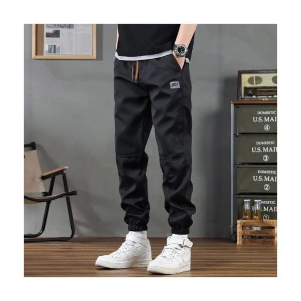 Fashion Casual Men Pants Cargo Loose-fit Versatile Trendy Wear-resistant Sweatpants