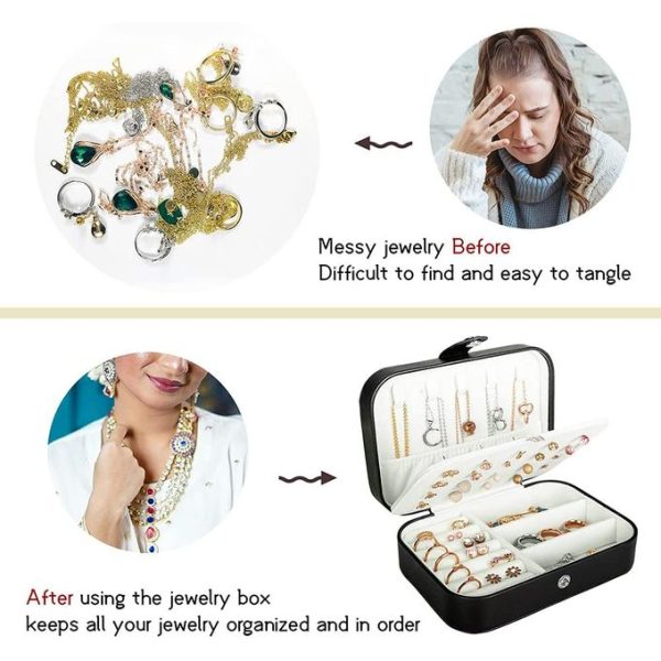 Fashion Jewelry Box Necklace Ring Storage Organizer Gift Case Women