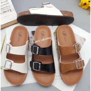 Fashion Sparkly Cork Slippers Comfy Flip Flop Shoes Sandals