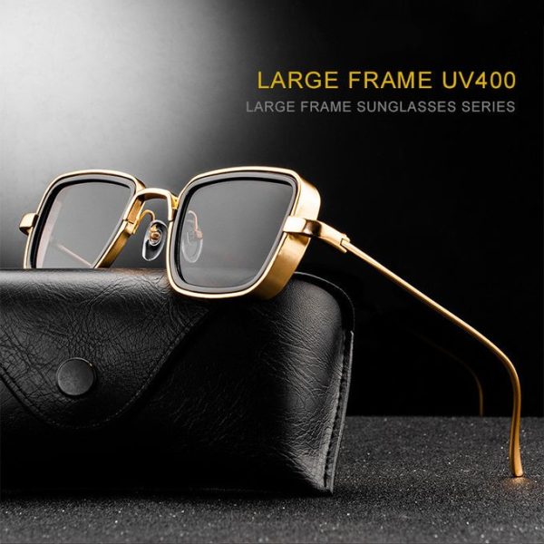 Fashion Sunglasses Glasses Men's Retro Thick-edge Metal Frame Trendy Sunglasses