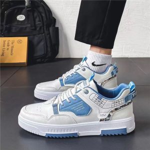 Fashion Versatile Sneakers Men's Board Shoes-whtie