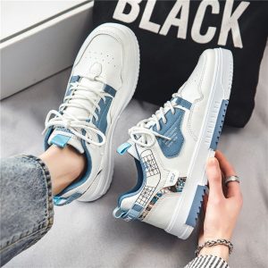 Fashion Versatile Sneakers Men's Board Shoes-whtie