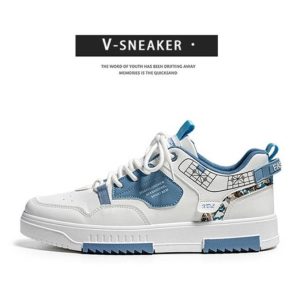 Fashion Versatile Sneakers Men's Board Shoes-whtie