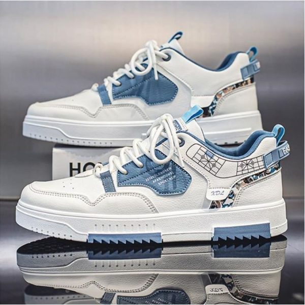 Fashion Versatile Sneakers Men's Board Shoes-whtie