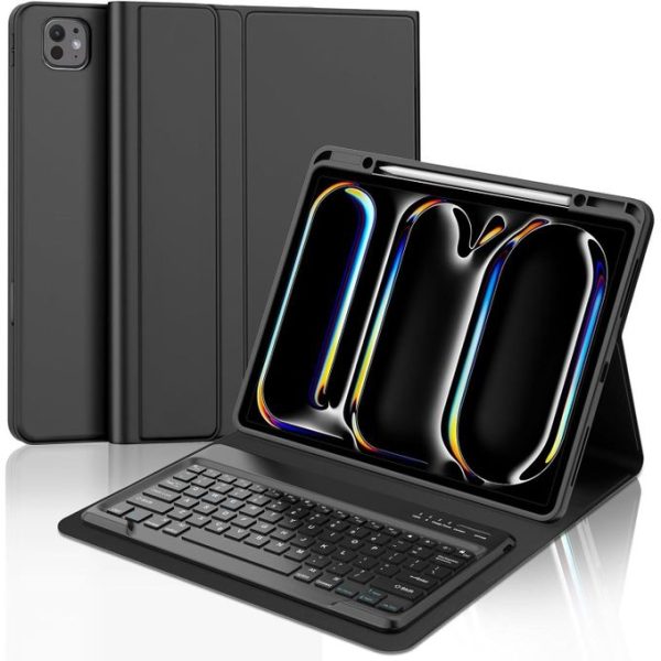 iPad Pro 13 inch Case with Keyboard (M4) 2024, Magnetic Detachable Wireless Bluetooth Keyboard, Slim Folio Protection Cover with Pencil Holder,...