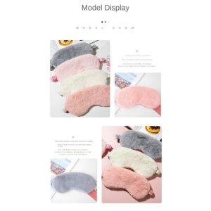 Kezuri Sleep Mask Eye Cover Sleep Eye Mask Blindfold Blackout Eye Mask Cute Plush Simulated Silk Eye Mask