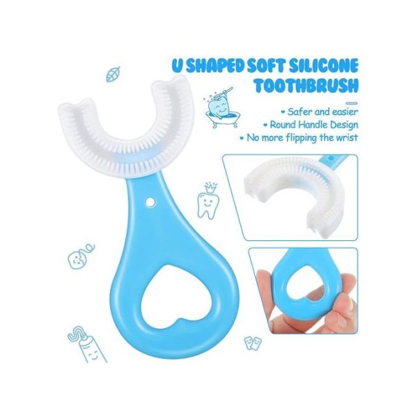 Kids Toothbrush 2-6yrs With U-shaped For 360° Cleaning