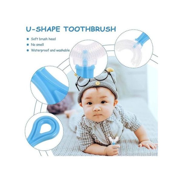 Kids Toothbrush 2-6yrs With U-shaped For 360° Cleaning