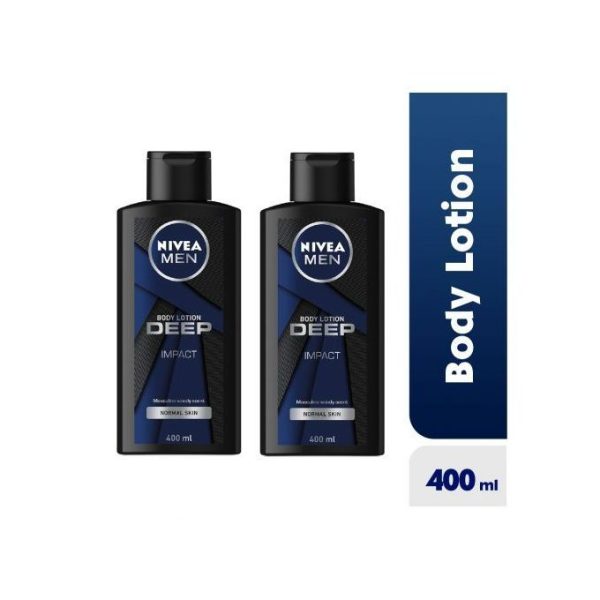 NIVEA MEN Deep Body Lotion For Men - 400ml (Pack Of 2)