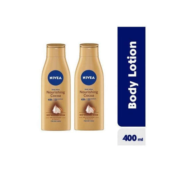 NIVEA Nourishing Cocoa Body Lotion With Cocoa Butter 400ml (Pack Of 2)