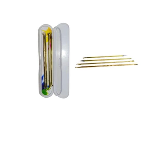 Professional Blackhead Remover Needles Kit 4 Pieces Golden