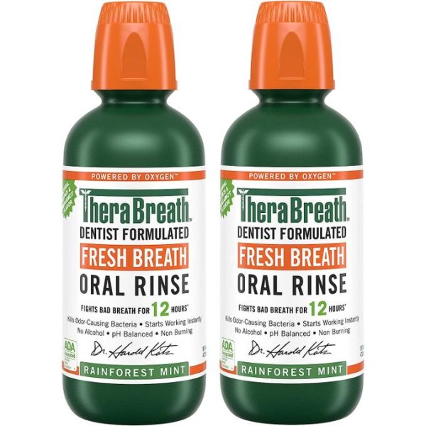 Therabreath Fresh Breath Dentist Formulated Oral Rinse Rainforest Mint