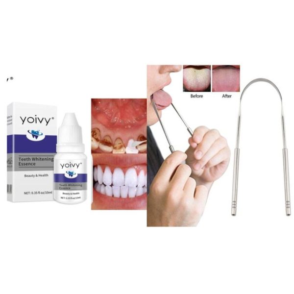 YOIVY Teeth Whitening Essence + Free Tongue Scraper , Teeth Whitener